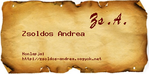 Zsoldos Andrea névjegykártya